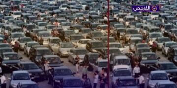 صورة زحمة السيارات من الصين وليست من ألمانيا!