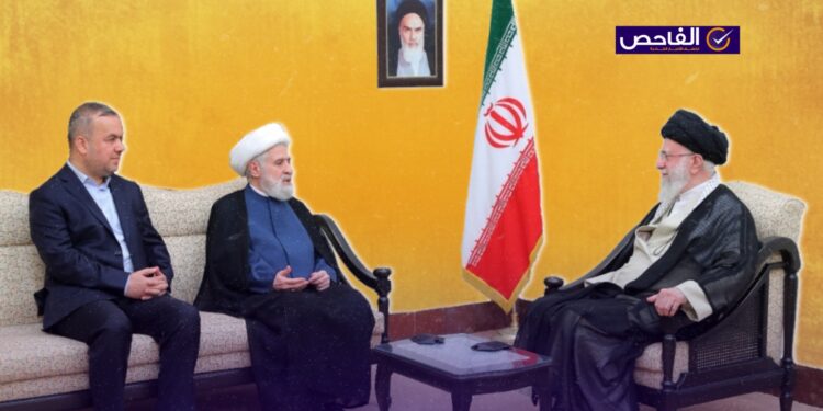 الصورة قديمة وليست للقاء حديث بين خامنئي ونعيم قاسم!