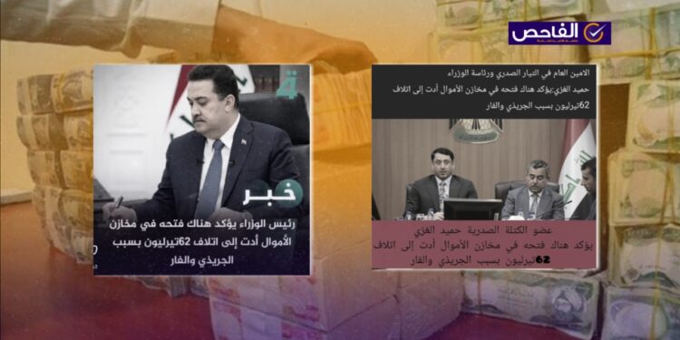 تصريحات زائفة حول تلف 62 تريليون دينار من الأموال العراقية!