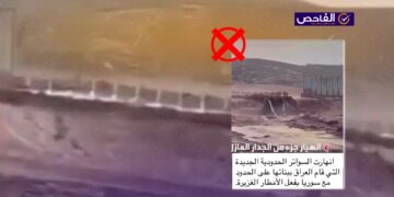 الفيديو يعود لانهيار جدار في الضفة الغربية وليس للجدار الحدودي بين سوريا والعراق!