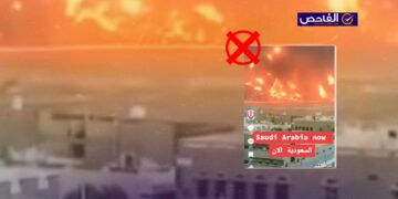 الفيديو قديم من اليمن وليس لقصف إيراني على السعودية!